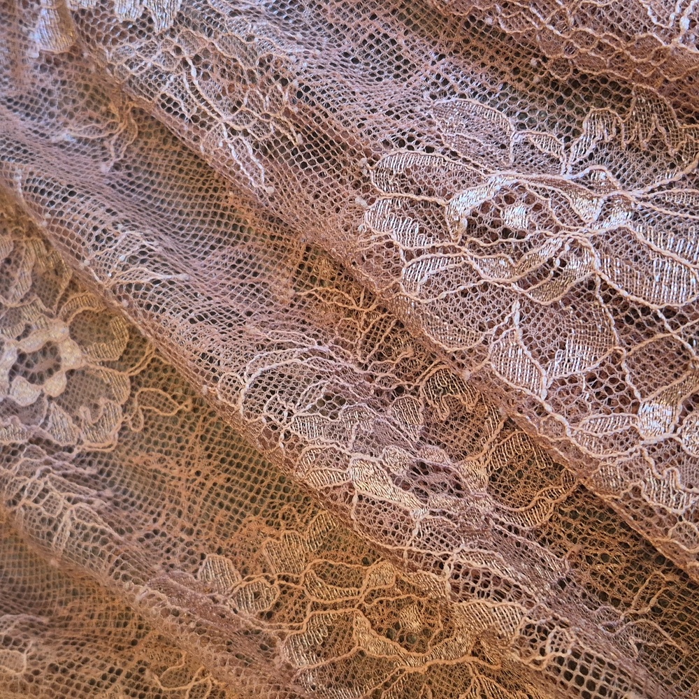0/2 Free People Asymmetrical Crushed Velvet & Lace Midi Skirt, Side Zipper - Picture 9 of 12